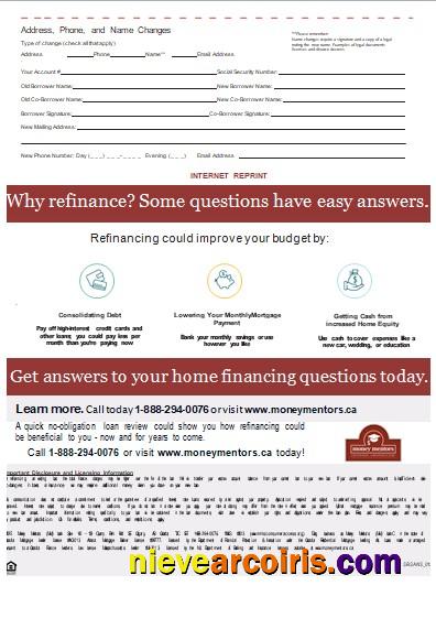 Canada Money Mentors (MM) bank mortgage statement, 3 pages, 3
